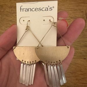 NEW Francesca’s Gold Artistic Earings